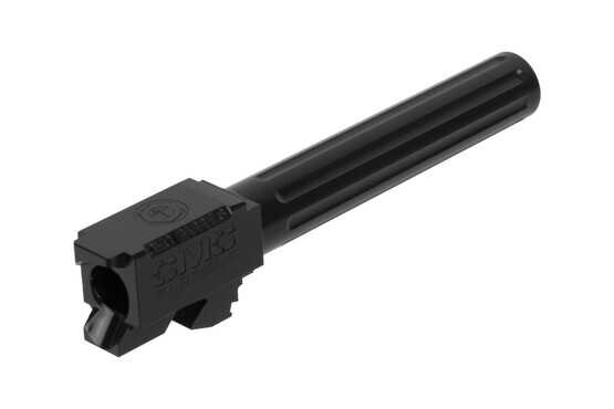CMC Triggers fluted 416R stainless Glock 17 barrel with black DLC finish is chambered for 9x19mm Luger.